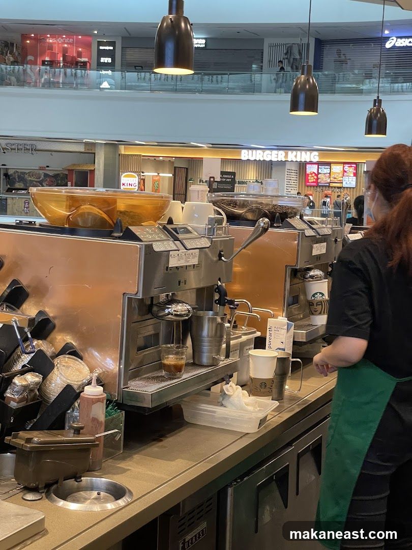 Barista preparing coffee