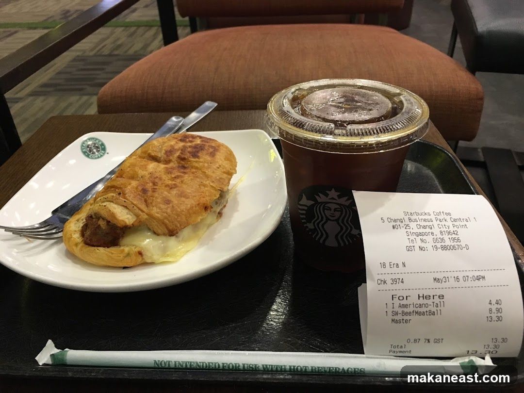 Starbucks Coffee and Sandwich