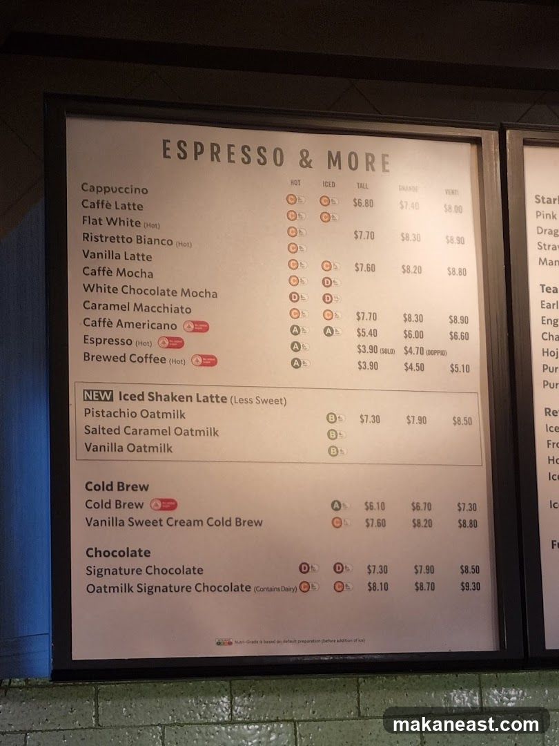 Espresso & More Menu