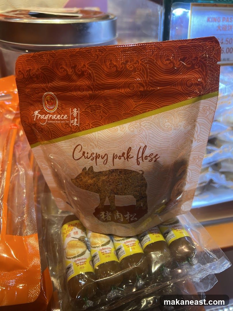 Crispy Pork Floss and Durian Snacks
