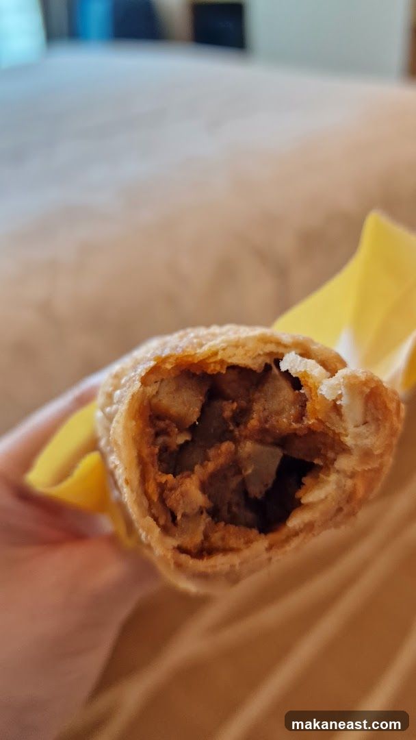 Close-up of a filled pastry