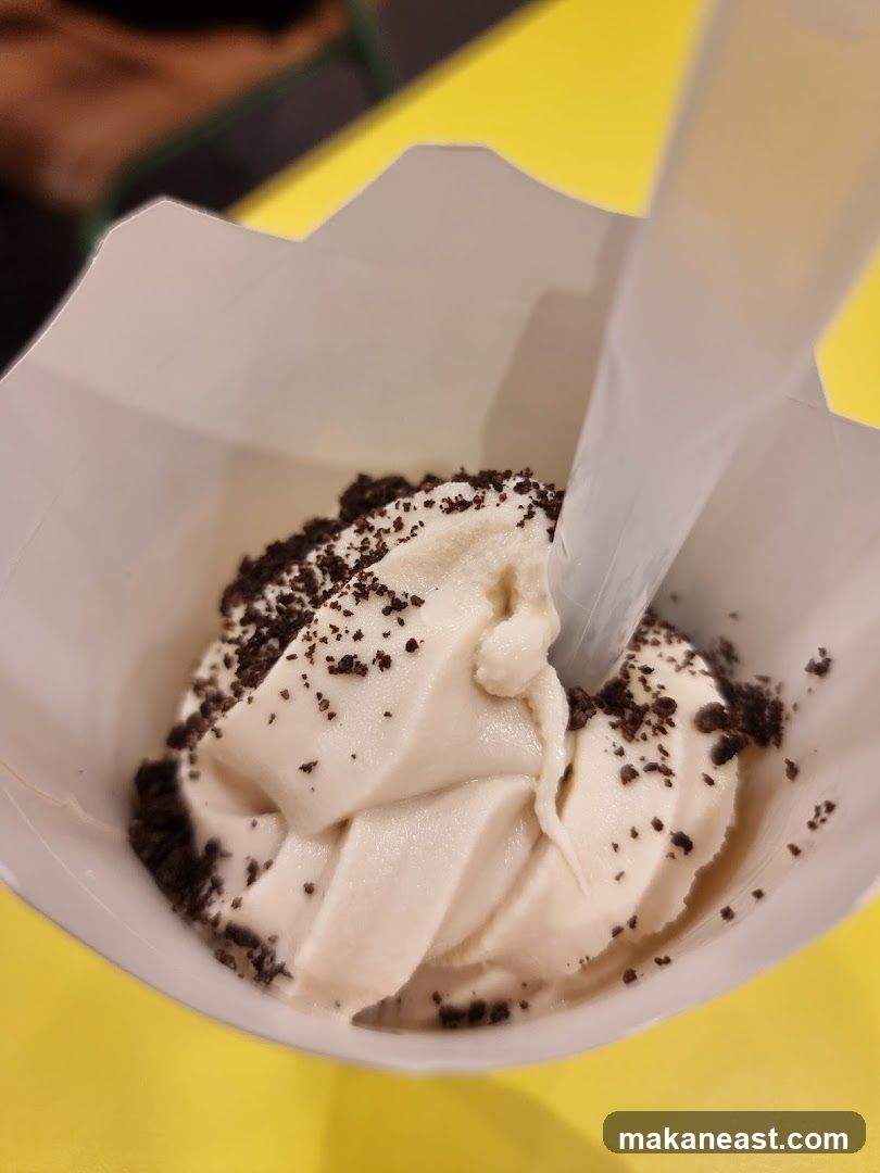 Soft Serve Ice Cream with Crushed Cookies
