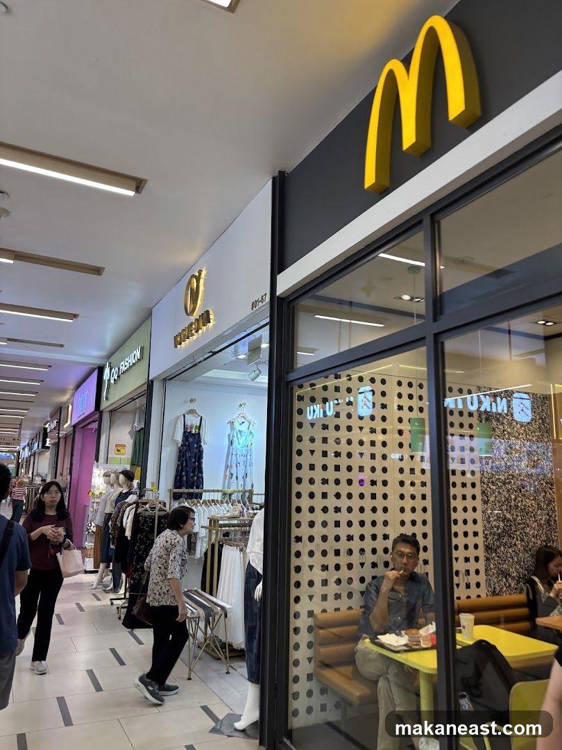 McDonald's and Clothing Stores