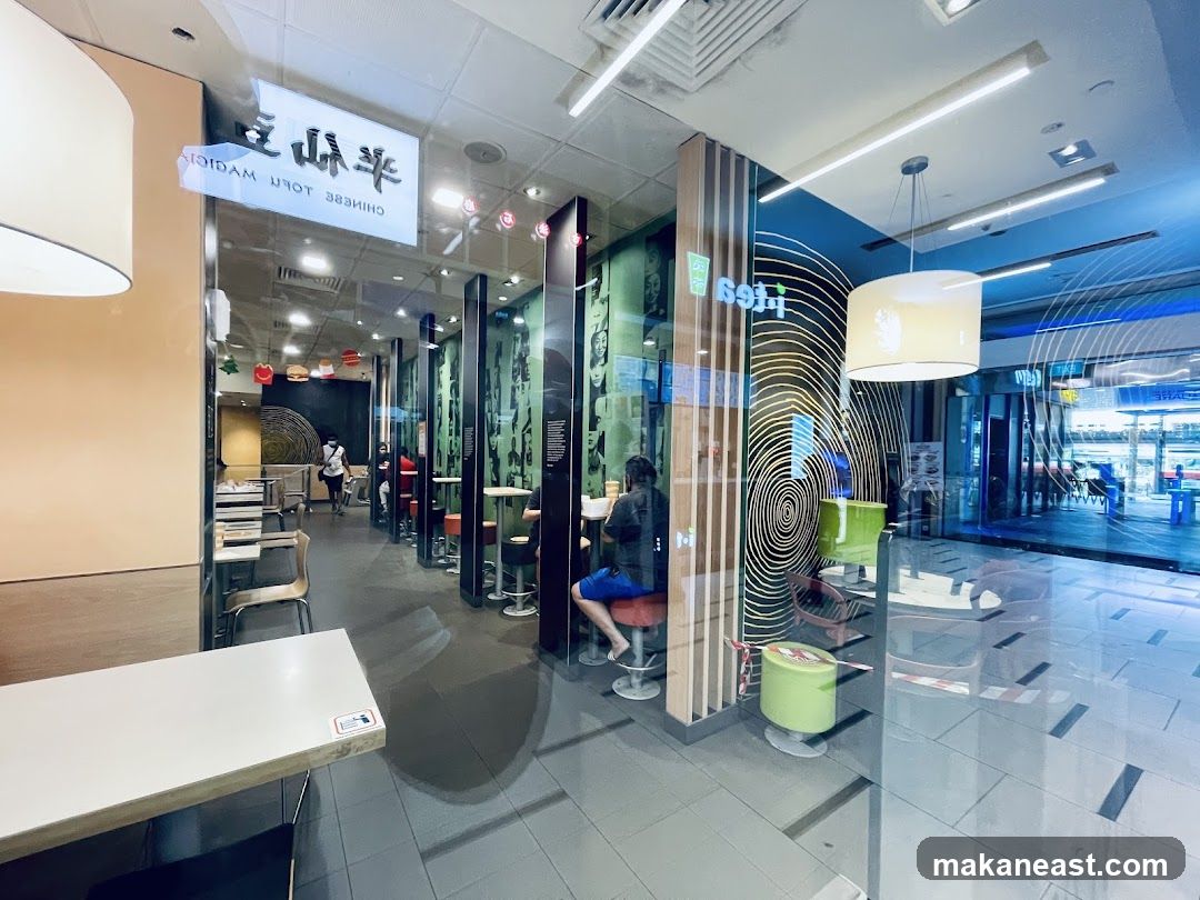 Interior of a fast-food restaurant