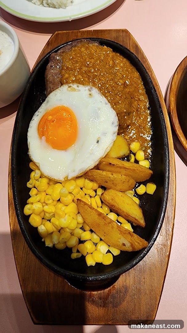 Steak with Fried Egg and Sides