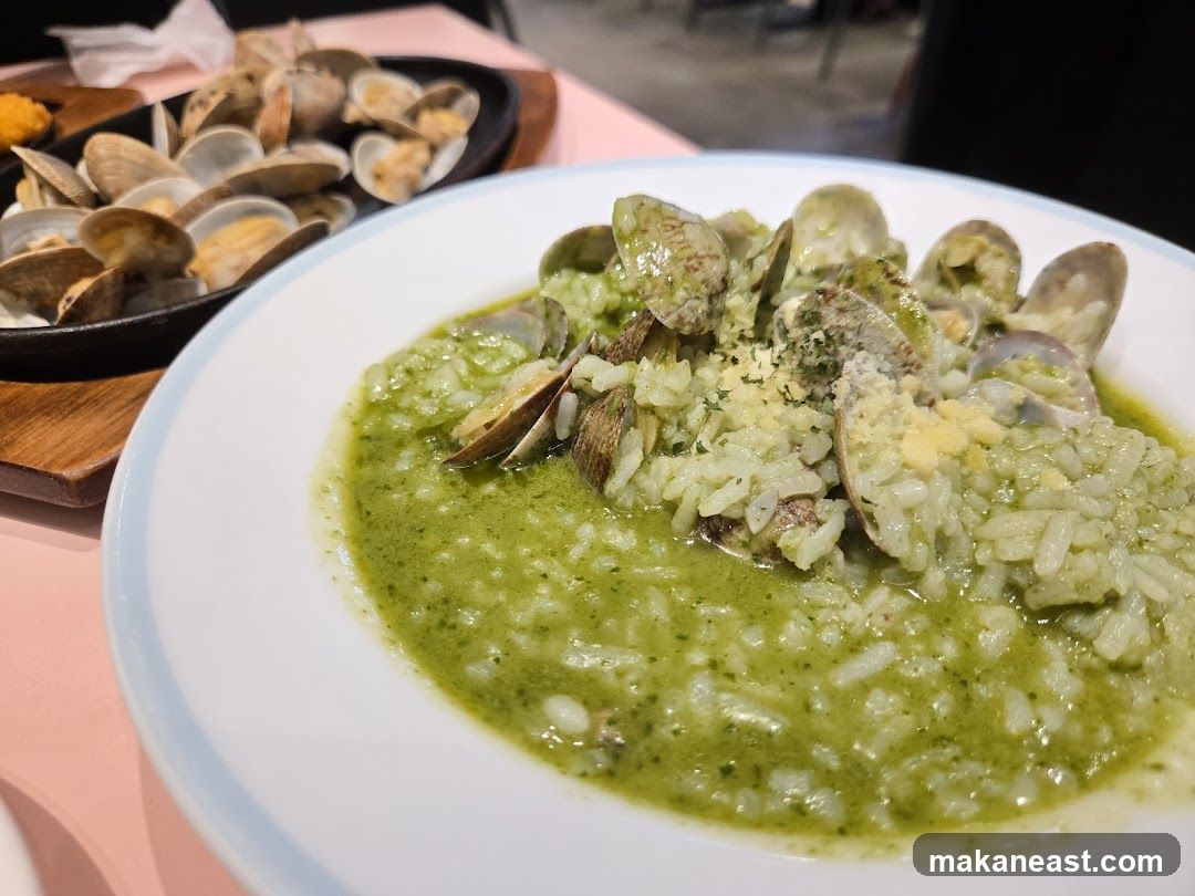 Clam Risotto and Steamed Clams