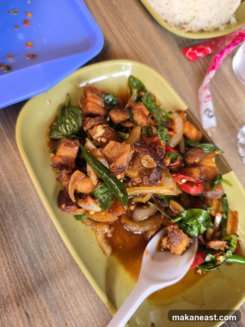 Crispy Pork Belly with Basil