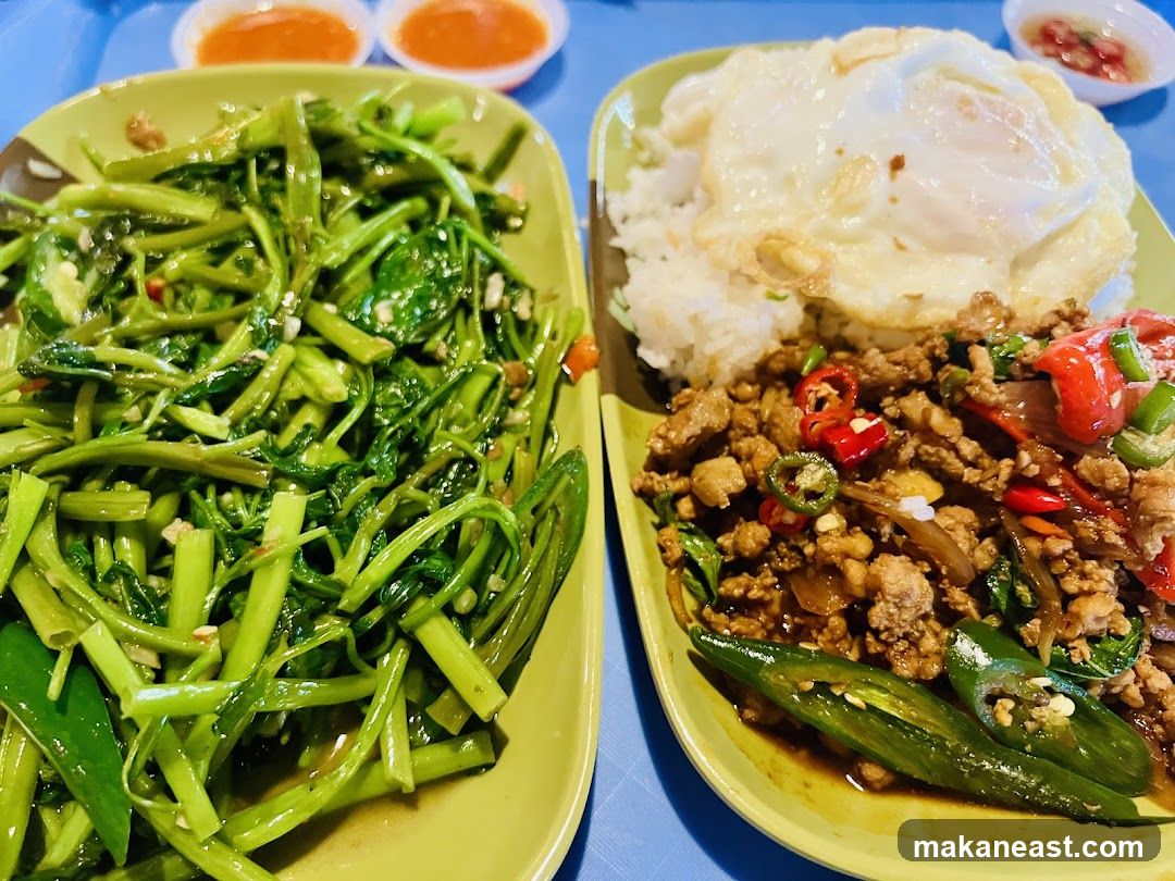 Thai Basil Stir-fry with Rice and Fried Egg