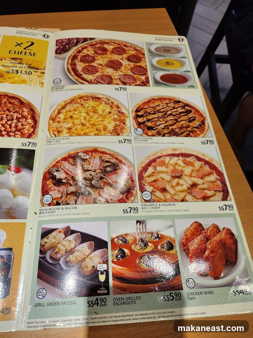Pizza and Appetizer Menu