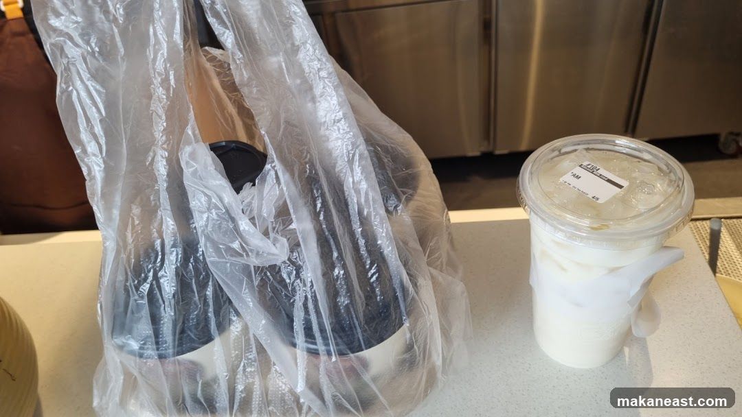 Beverages in Plastic Bag and Cup