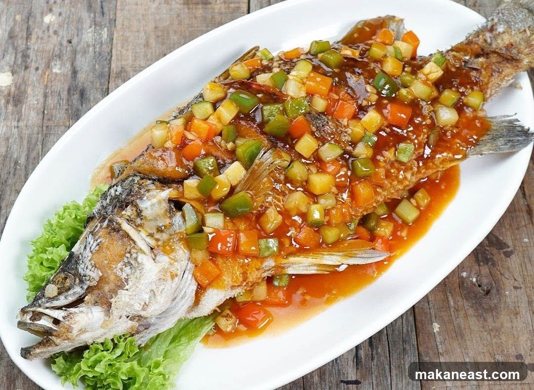 Whole Fried Fish with Sweet and Sour Sauce