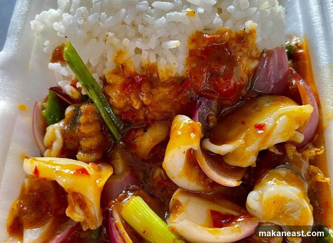 Spicy Squid with Rice