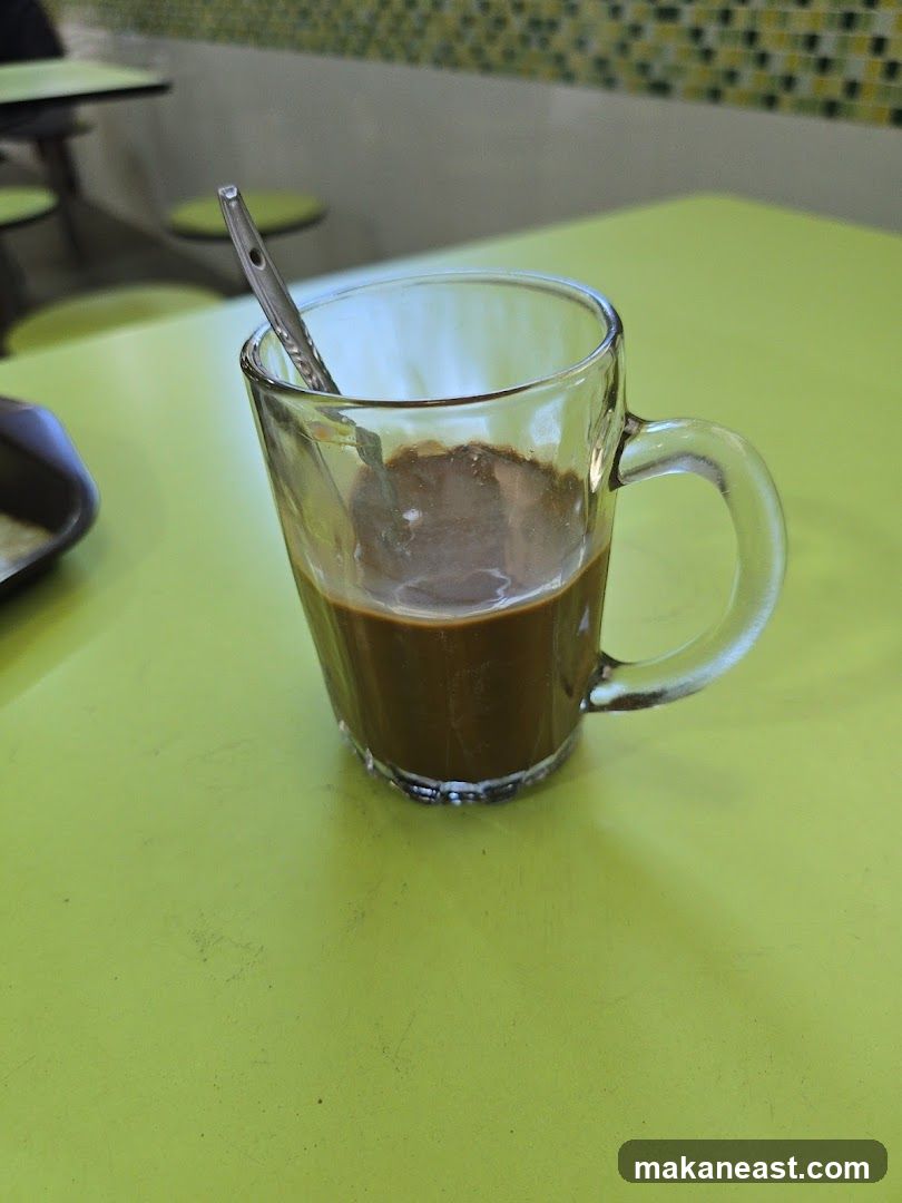Coffee in a glass mug