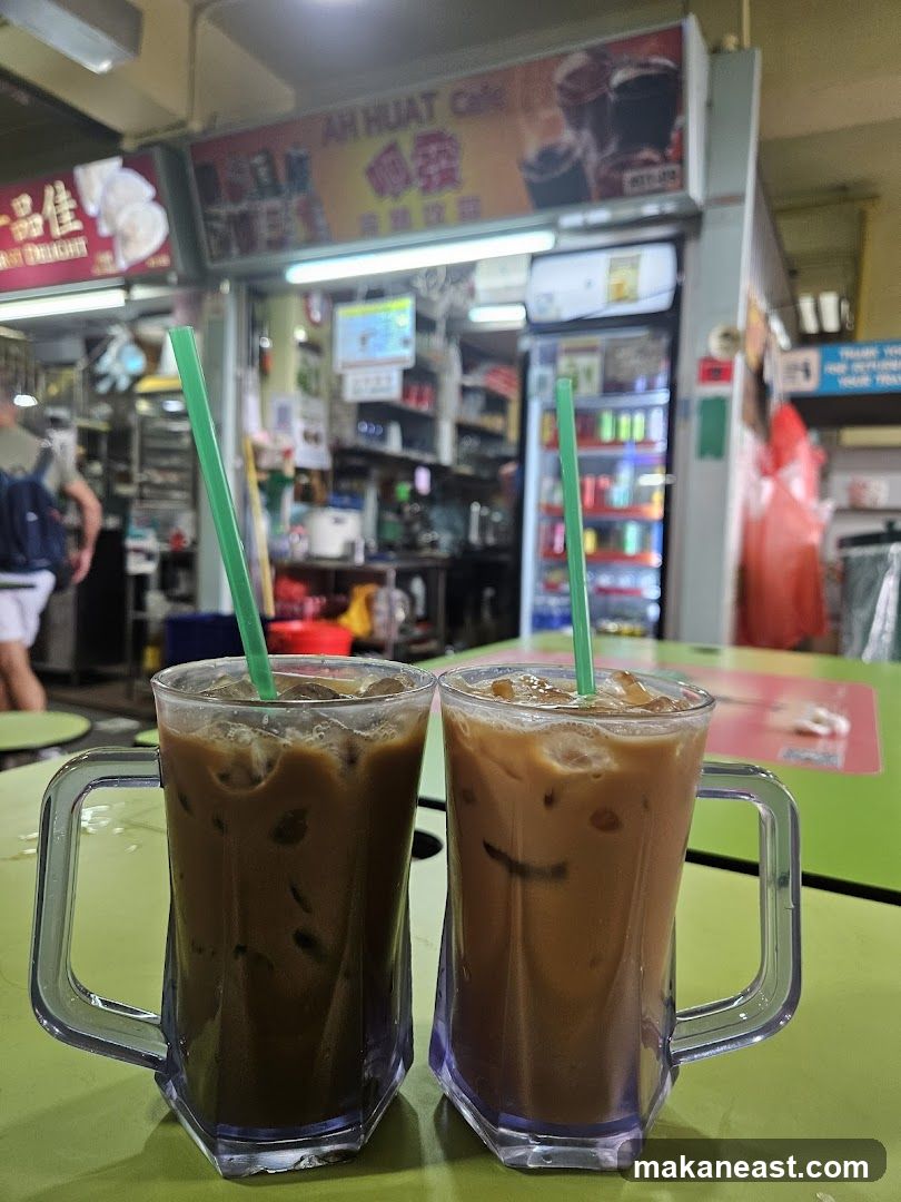Iced Coffee Drinks at AH HUAT Cafe