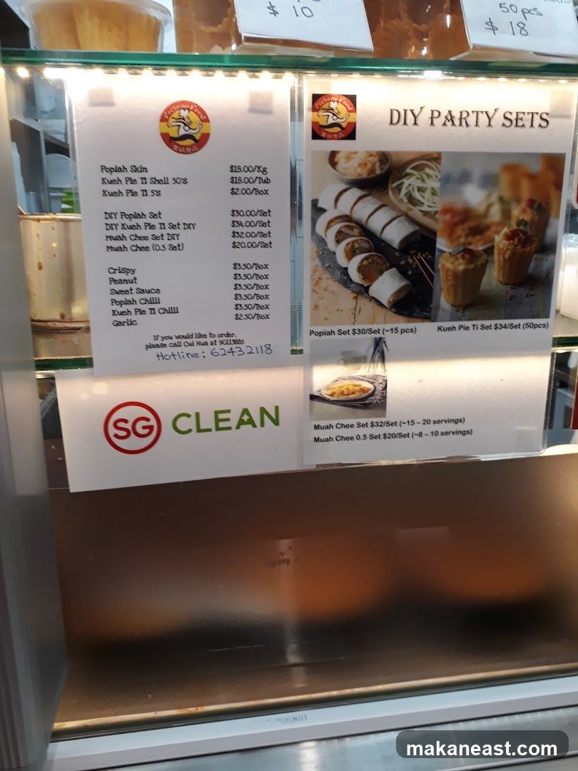 DIY Party Sets Menu