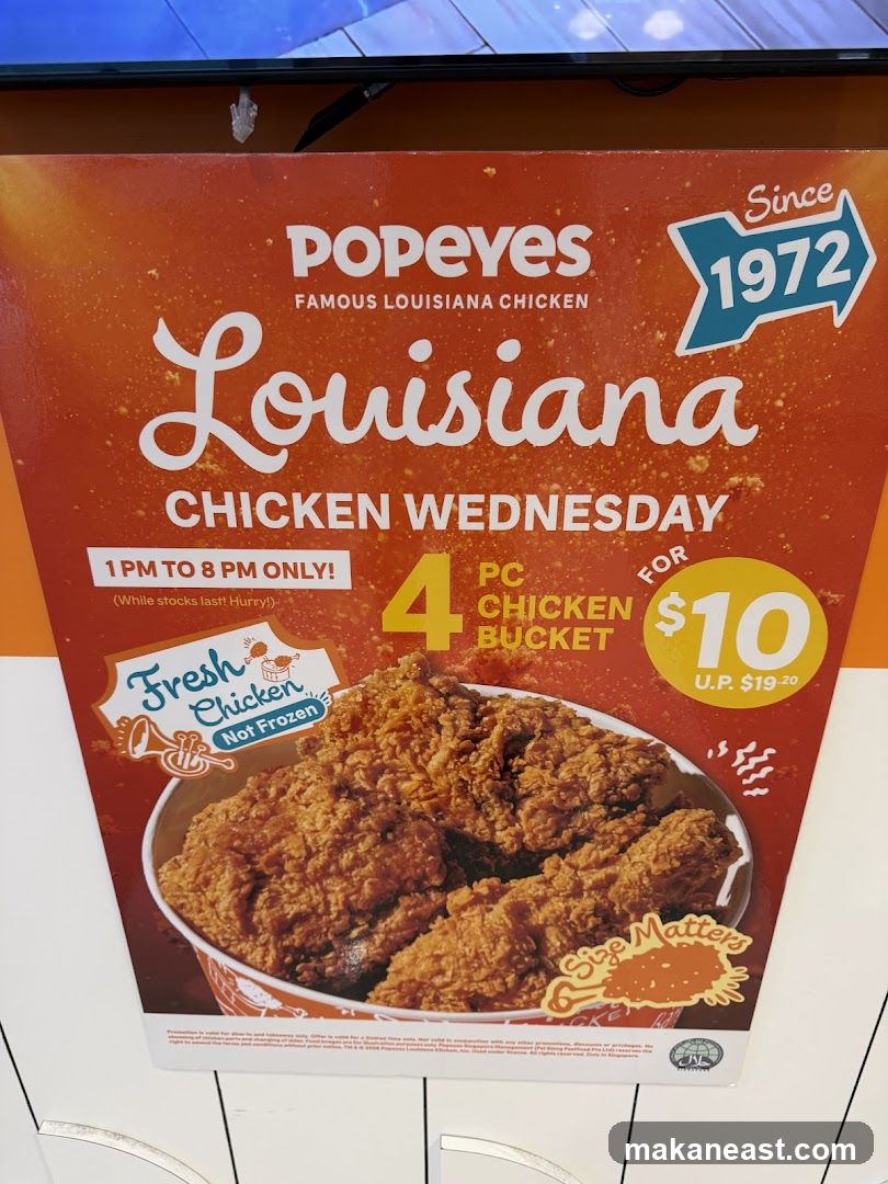 Popeyes Louisiana Chicken Wednesday Promotion