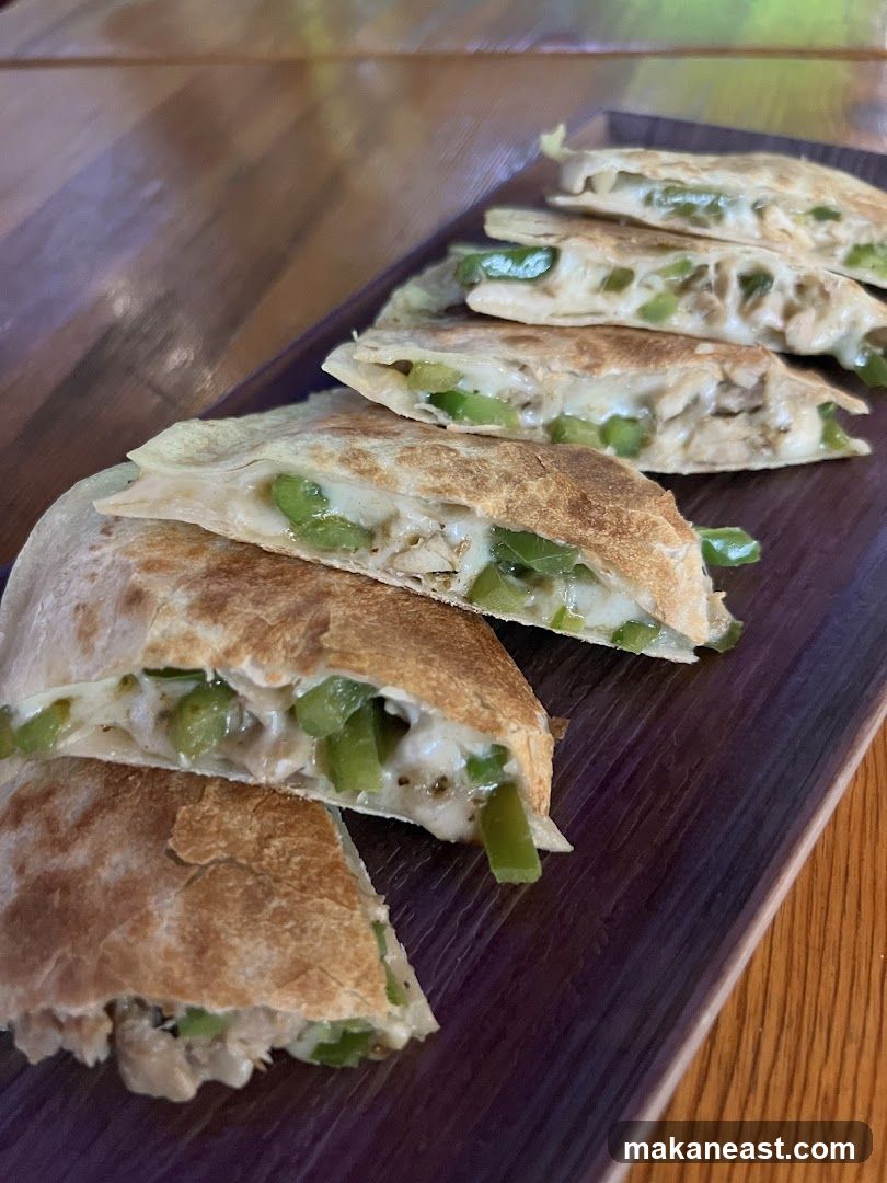 Chicken and Green Pepper Quesadillas