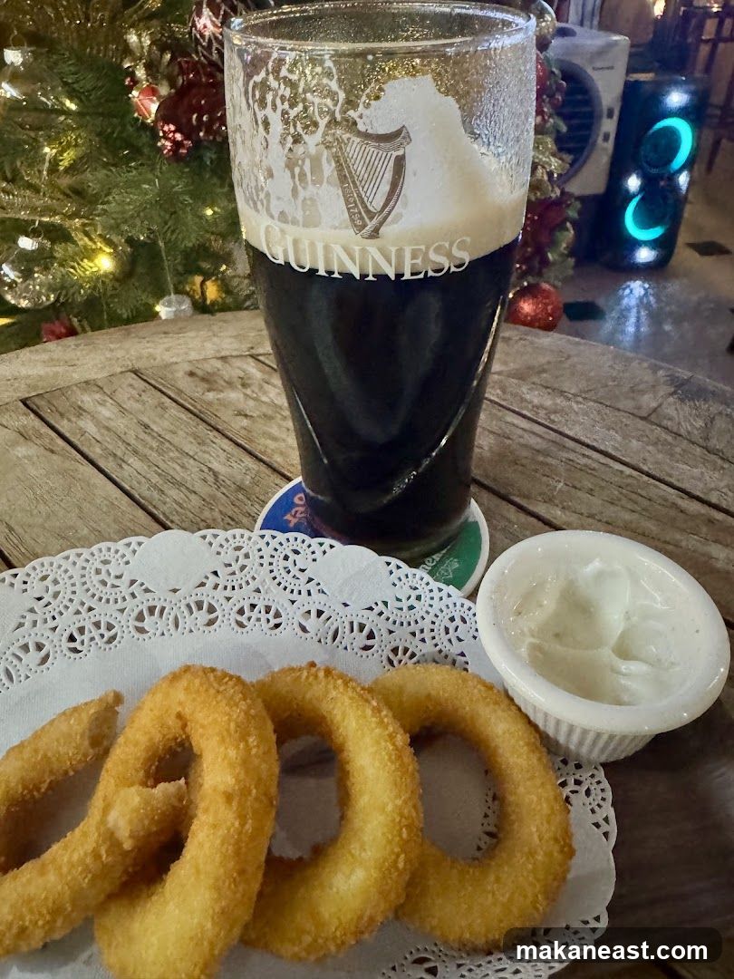 Guinness and Onion Rings