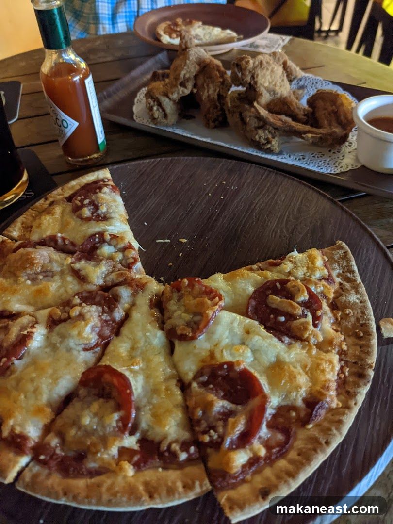 Pepperoni Pizza and Chicken Wings
