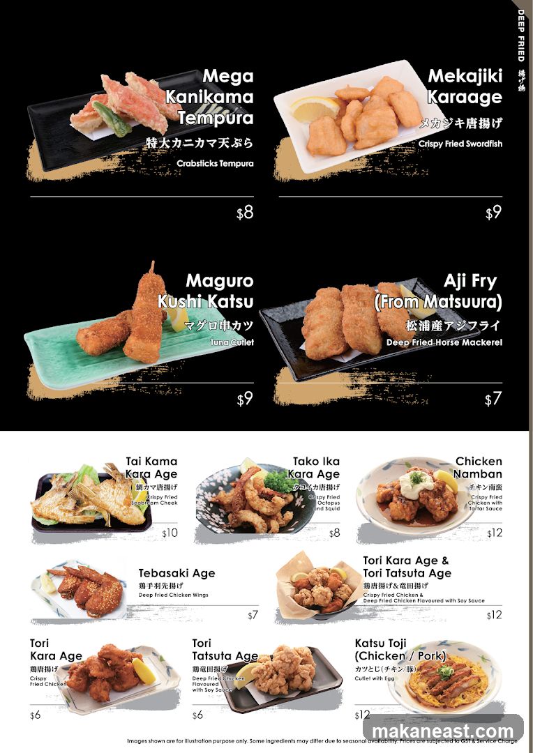 Deep Fried Menu