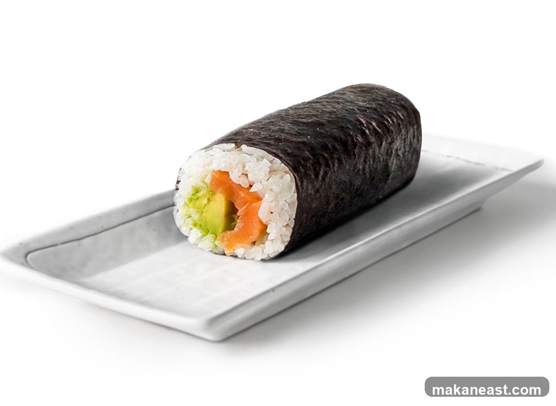 Salmon and Avocado Sushi Roll