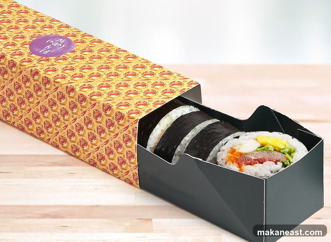 Sushi Rolls in a Decorative Box