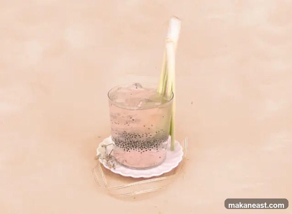Pink Drink with Lemongrass and Chia Seeds