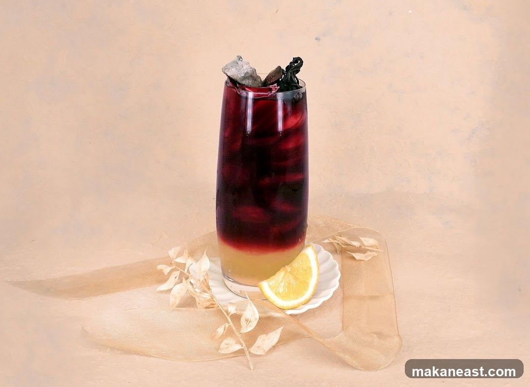 Layered Drink with Lemon