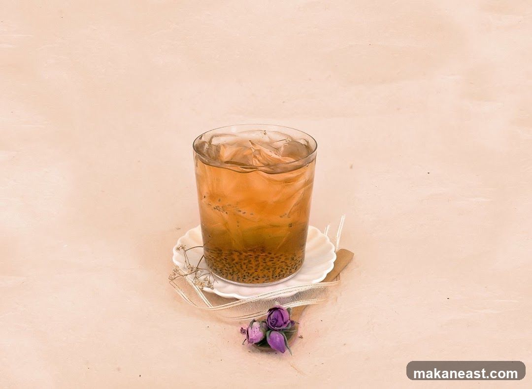 Iced Tea with Chia Seeds