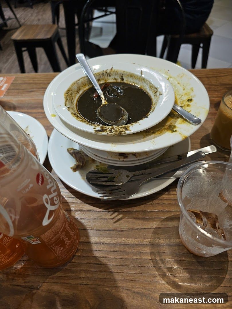 Dirty Dishes and Drinks on Table