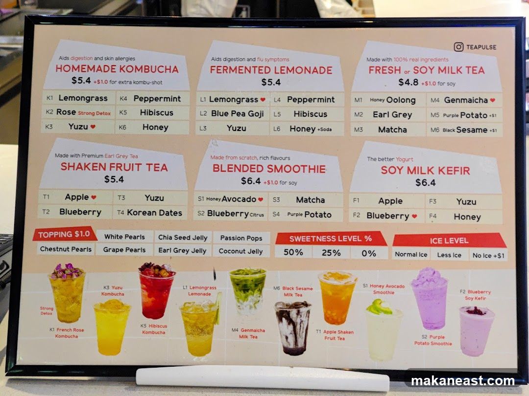 TEAPULSE Menu