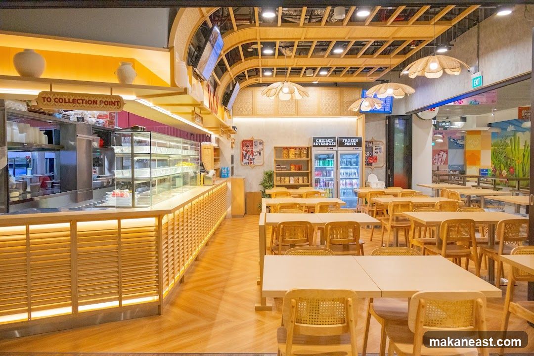 Restaurant Interior with Seating and Counter