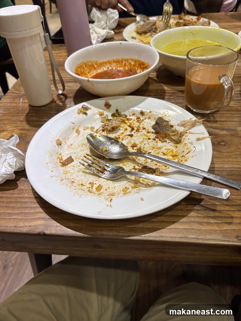 Messy table after a meal