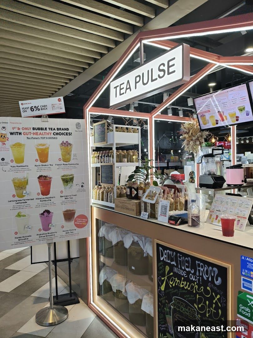 Tea Pulse Drink Menu and Storefront