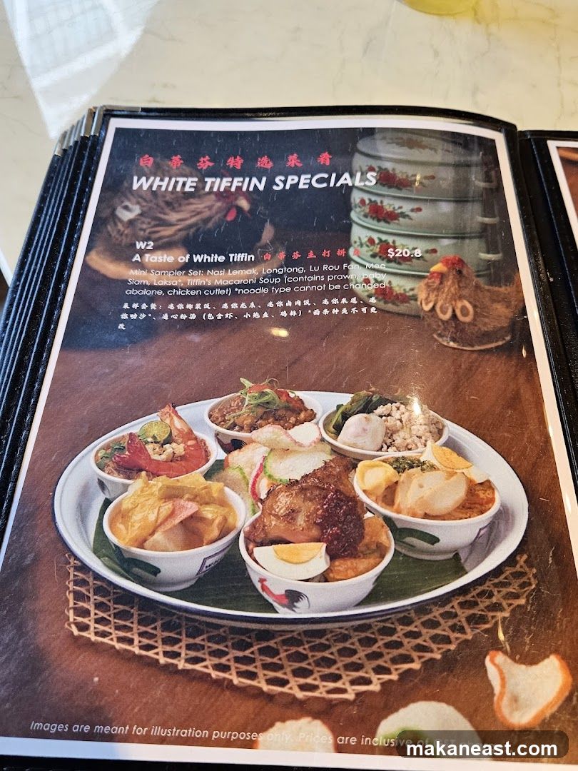 WHITE TIFFIN SPECIALS