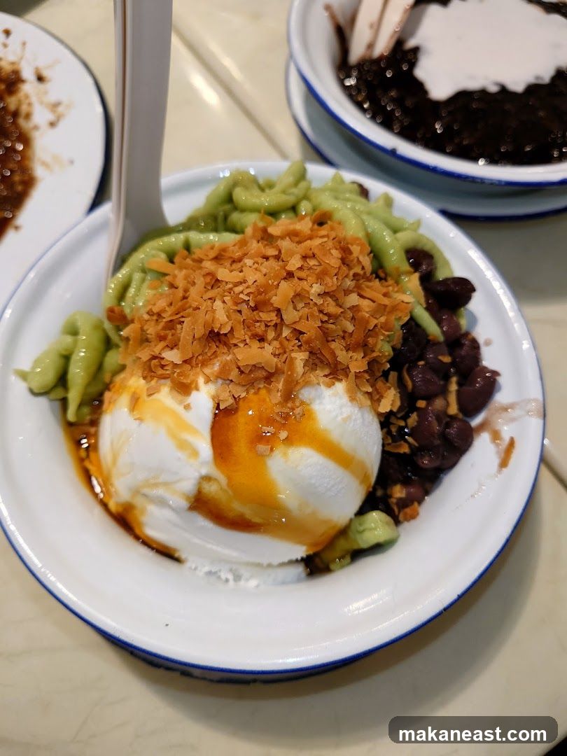 Dessert with Ice Cream and Toppings