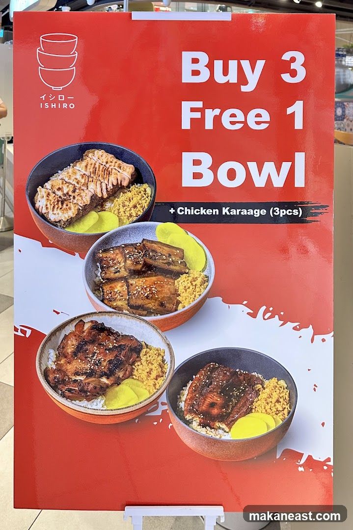 ISHIRO Buy 3 Free 1 Bowl Promotion