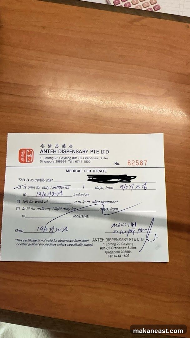 Medical Certificate