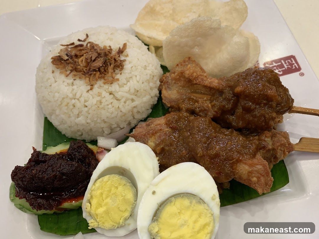 Nasi Lemak with Satay