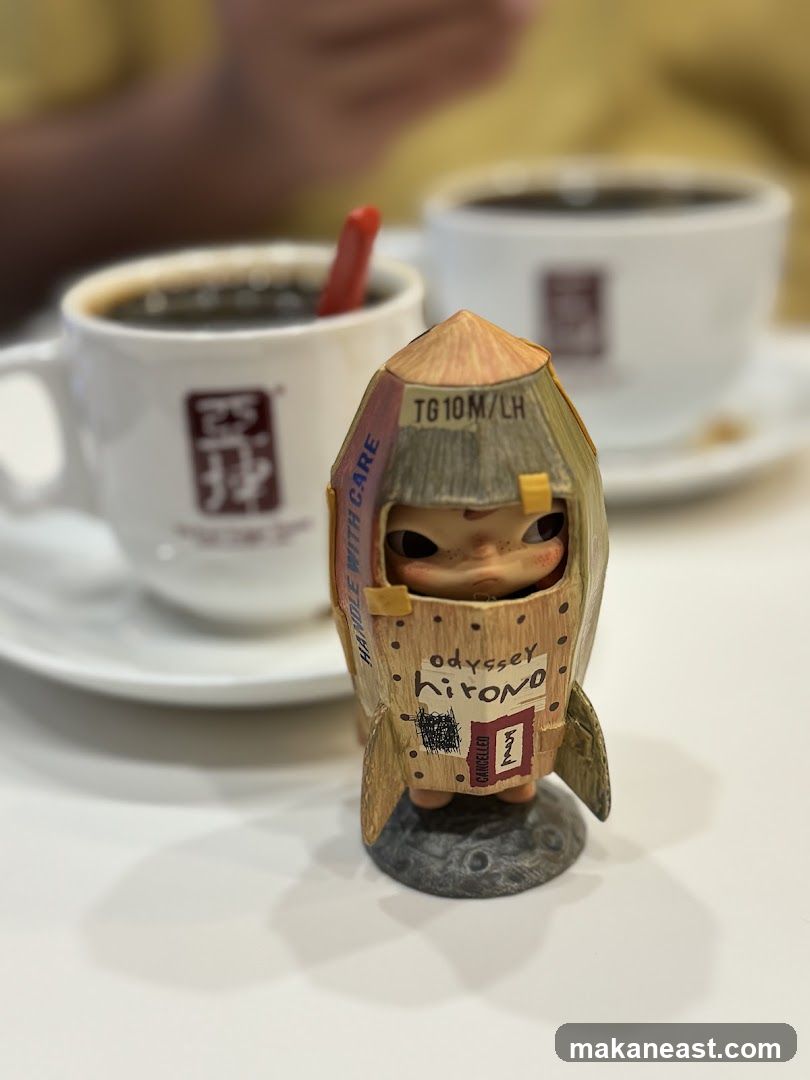 Toy Rocket with Coffee Cups