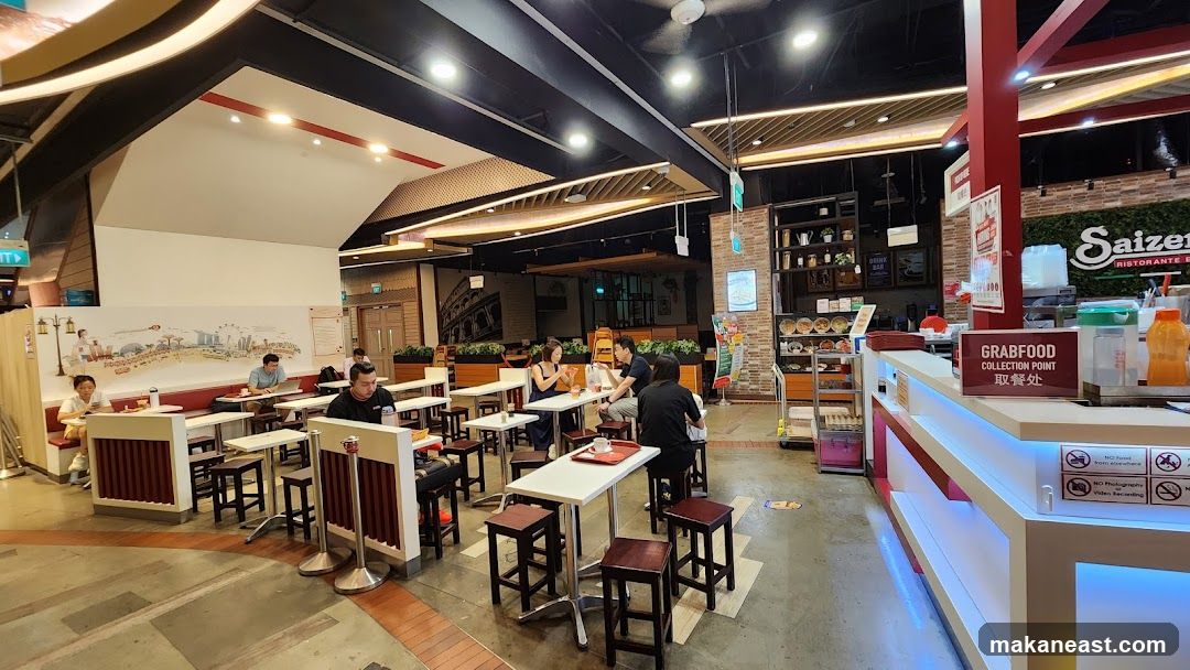 Restaurant Interior with Seating and Counter