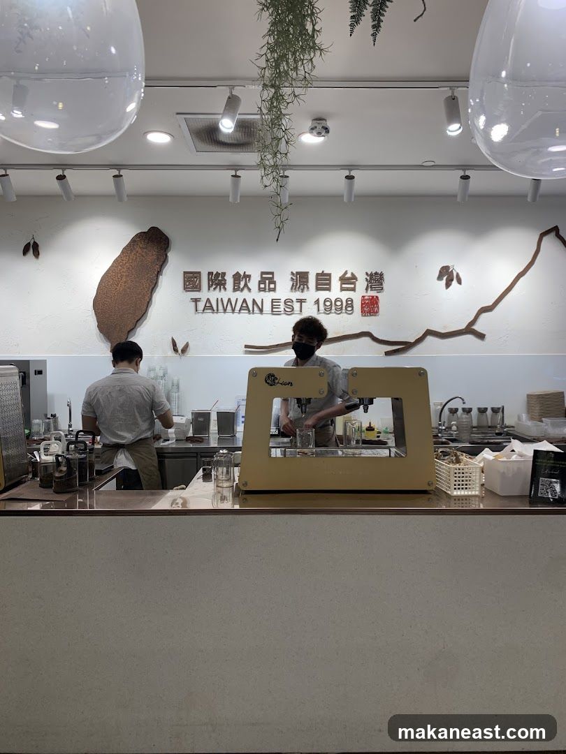 Barista preparing drinks