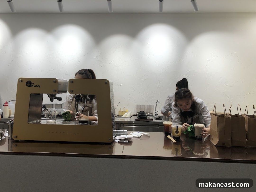 Baristas preparing drinks