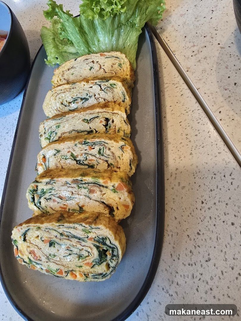 Rolled Omelet with Vegetables