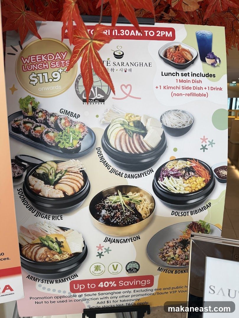 Saute Saranghae Weekday Lunch Sets