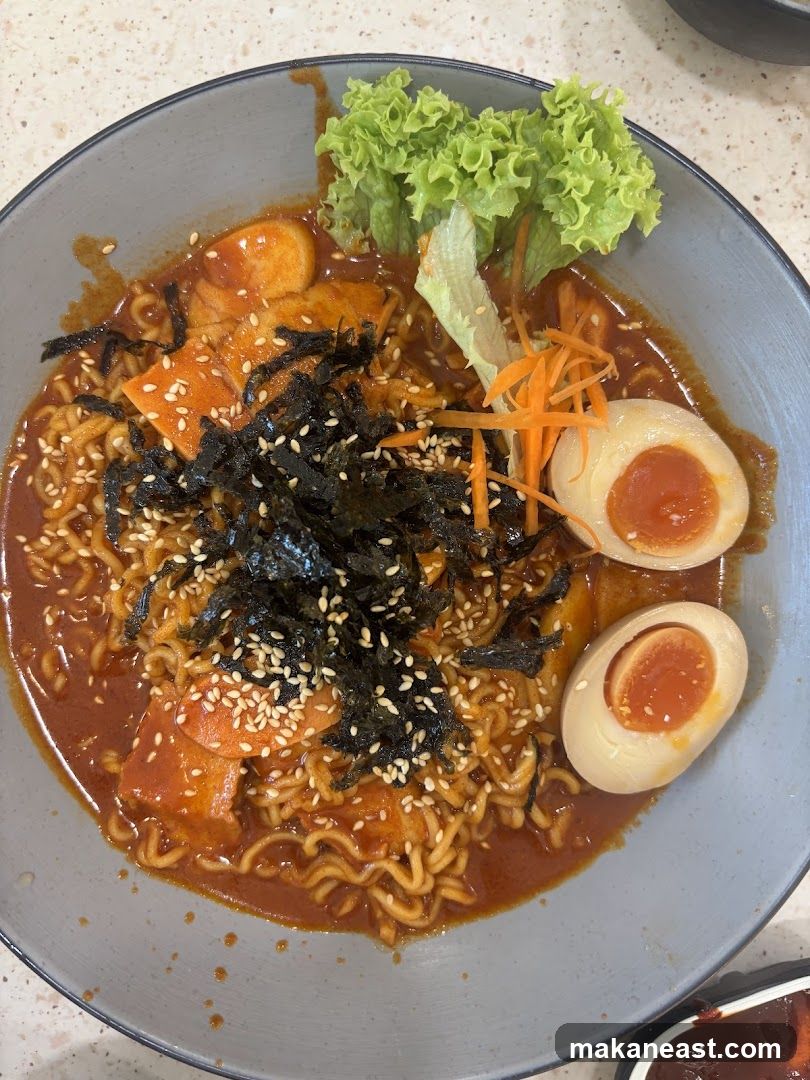 Spicy Noodle Dish with Eggs