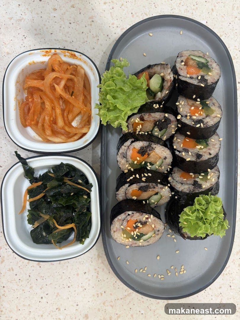 Kimbap with Side Dishes