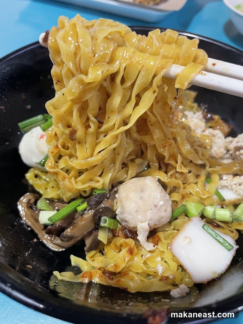 Noodles with Meatballs and Mushrooms