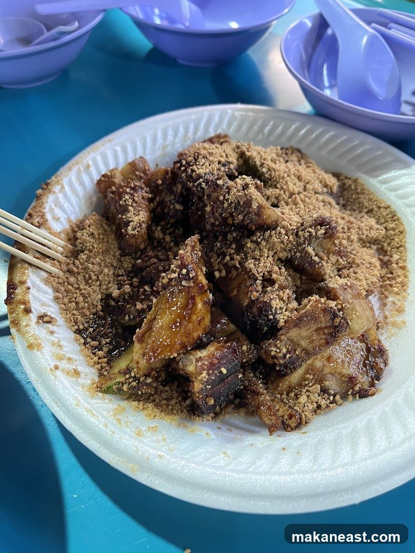 Rojak dish with crushed peanuts