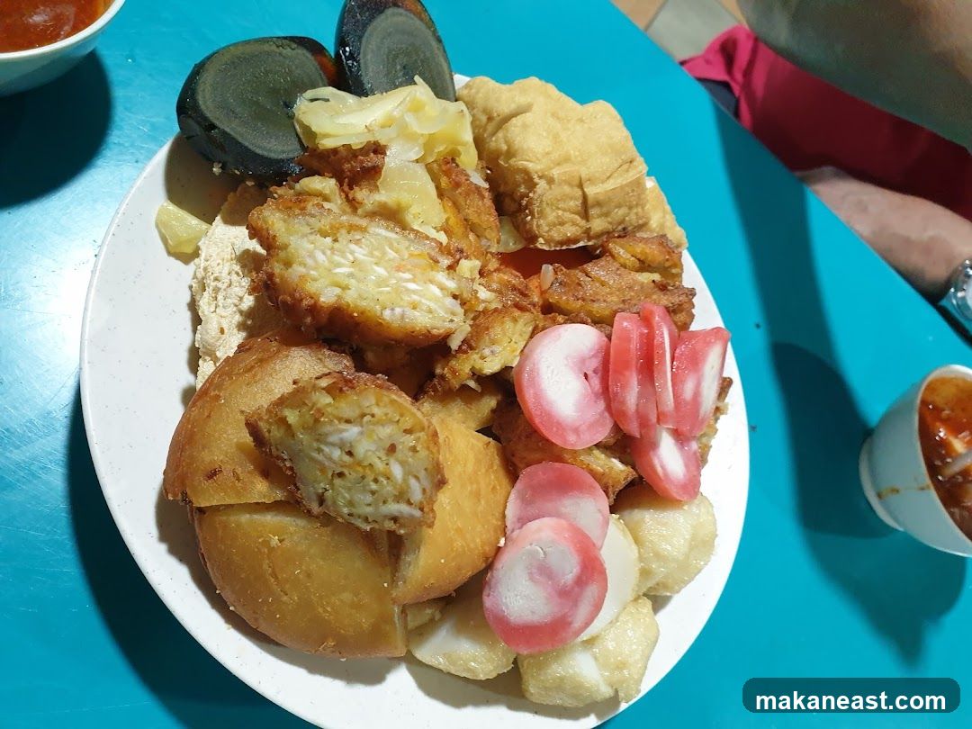 Assorted Fried Snacks with Century Eggs and Sauce